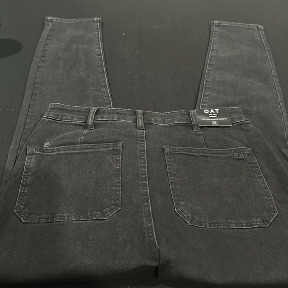 O A T New York high-rise sailor, skinny black jeans, size 29 new with tag - Picture 3 of 8